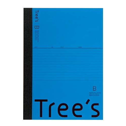 日本ノート スタンダードノート Tree's B5サイズ B罫30枚 5冊束　アソートパック UTR3B05 5冊束*2パック　計10冊