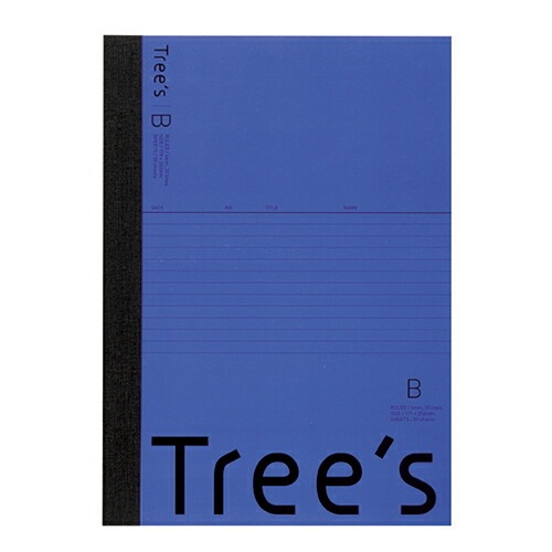 日本ノート スタンダードノート Tree's B5サイズ B罫30枚 5冊束　アソートパック UTR3B05 5冊束*2パック　計10冊