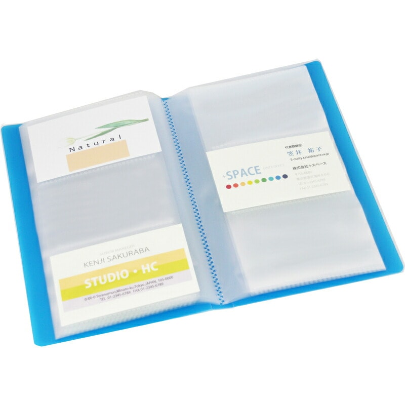 プラス(PLUS) 名刺入れ シンプルカードホルダー バイブルサイズ 120枚