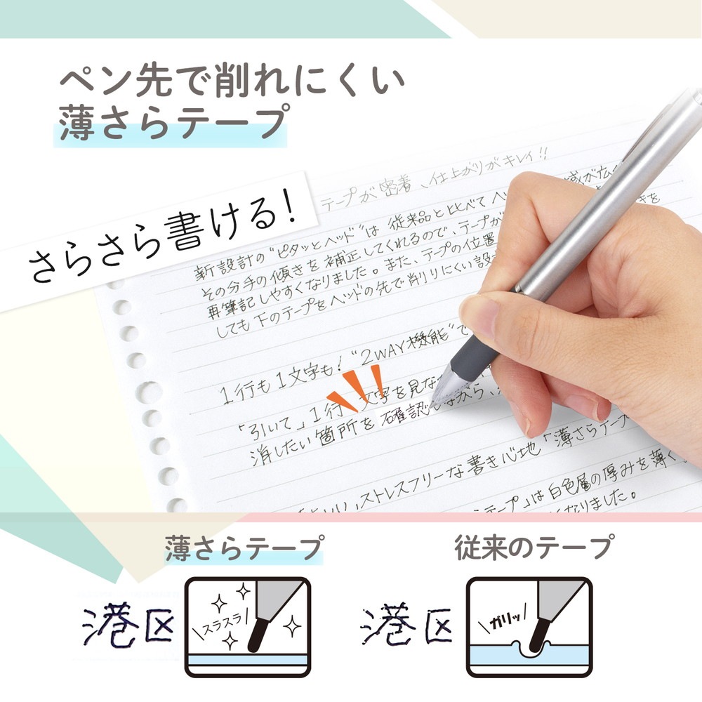 プラス PLUS Pasty 修正テープ 使い切りタイプ グリーン WH-1805-P 52