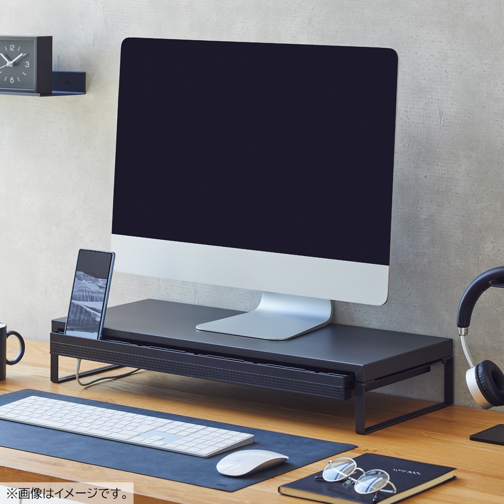 LIHIT LAB.＜リヒトラブ＞ 机上台＜幅590mm・引出し付＞ マット