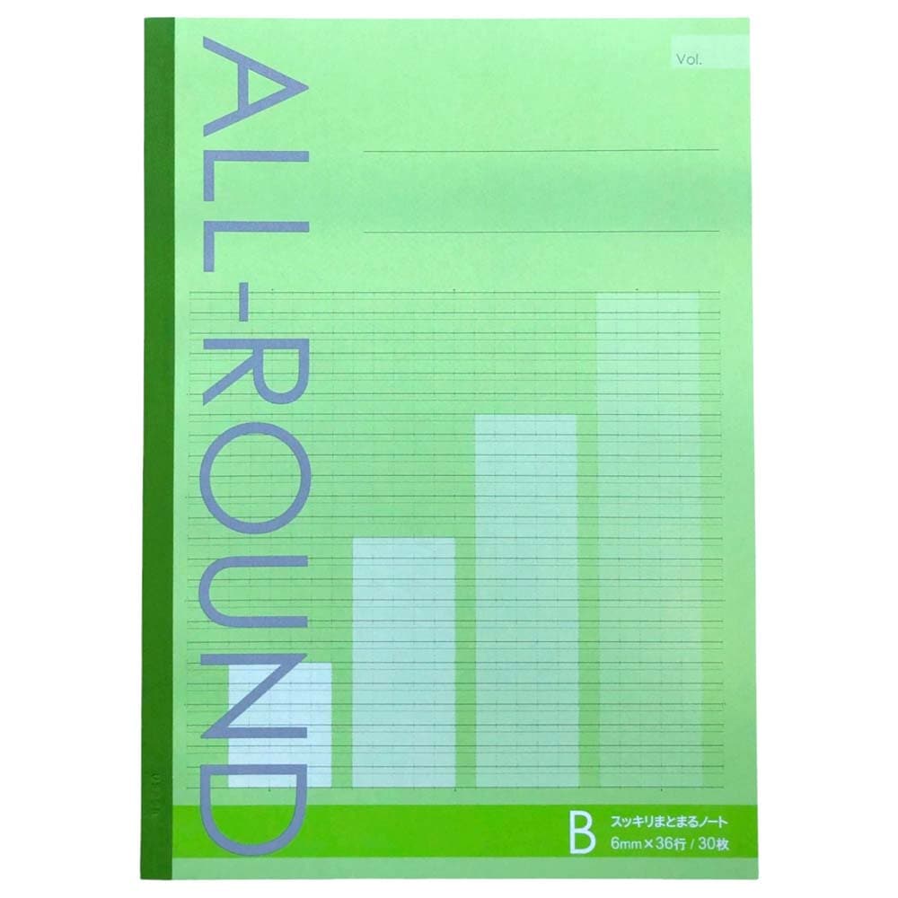 サンフレイムジャパン スッキリまとまるノート B罫 5色 500