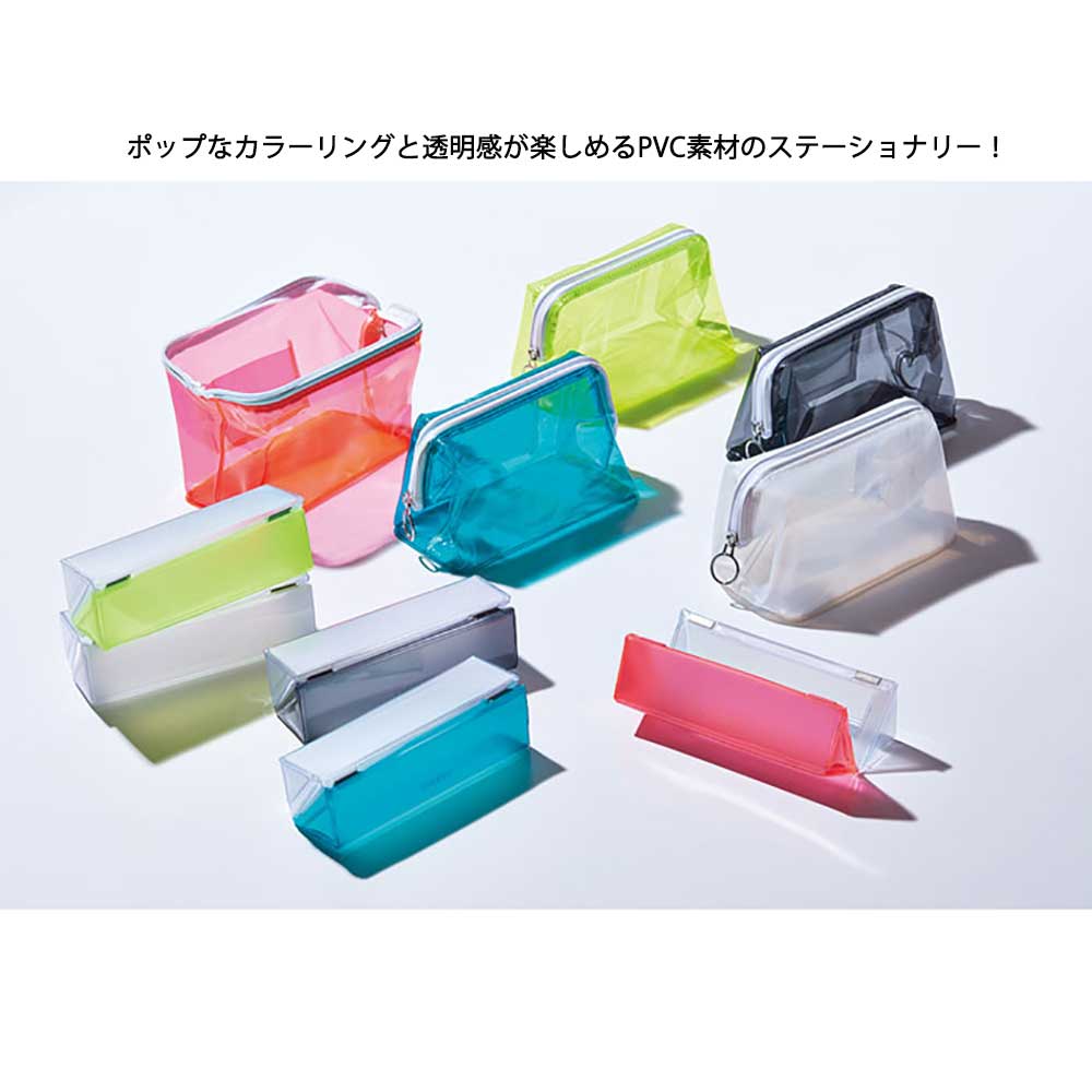 キングジム＜KING JIM＞ チアーズ ワイヤーポーチ キイ CH5540Tキイ ポーチ 収納ポーチ クリア文具 クリアカラーネオンカラーチアーズ