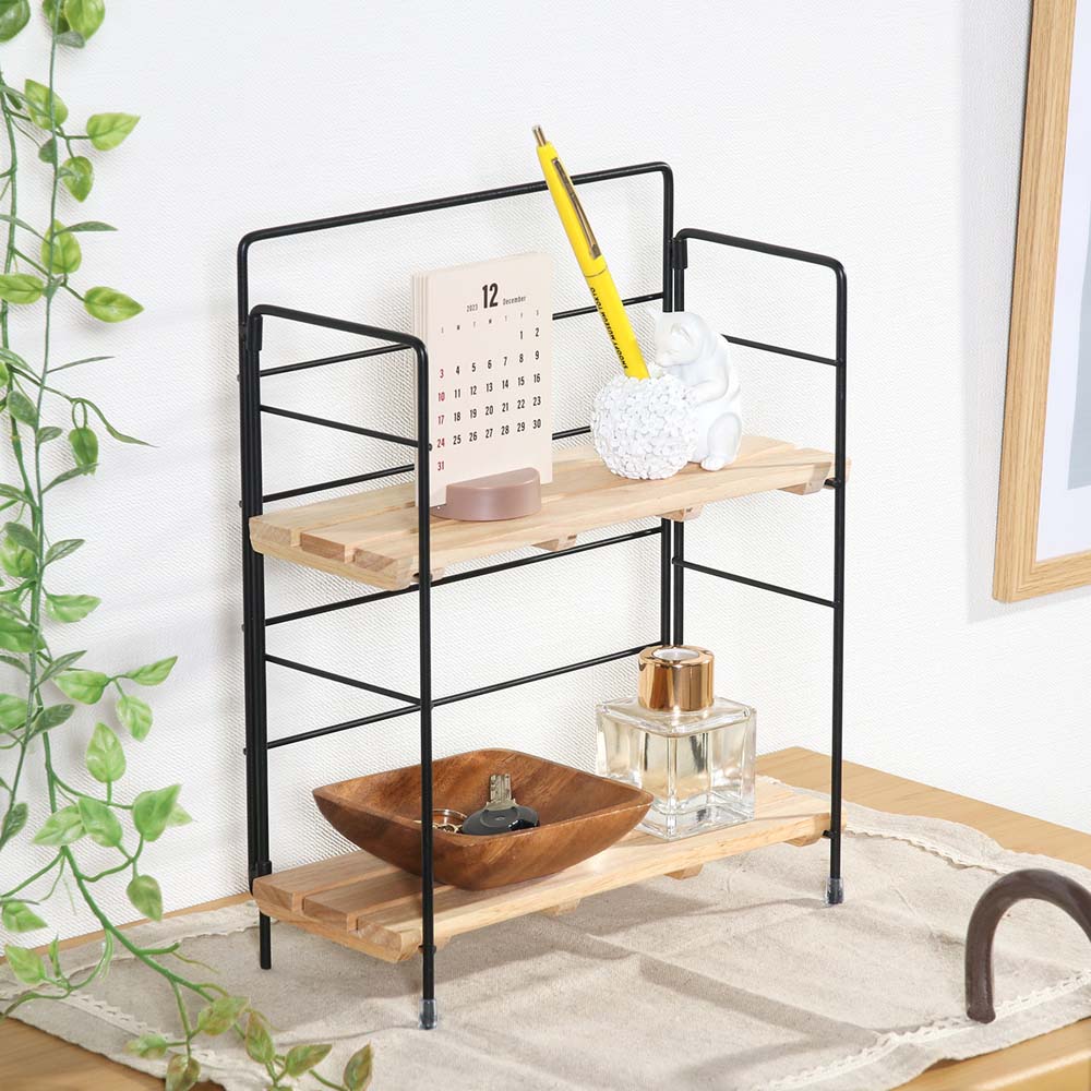 不二貿易 折りたたみラック リーブル ブラウン 38497 | 家具・オフィス