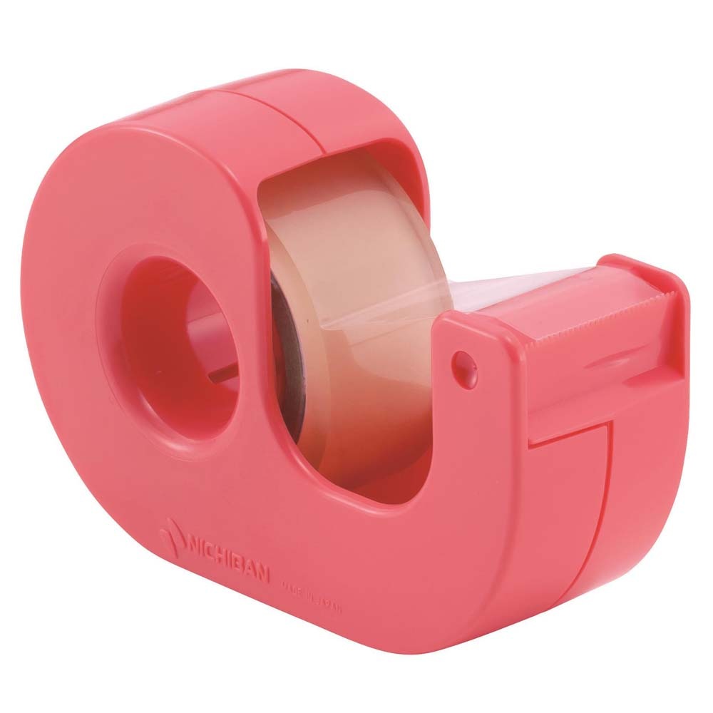Nichiban ニチバン　セロテープ（R） 小巻カッター付 まっすぐ切れる　赤　CT-18DCR