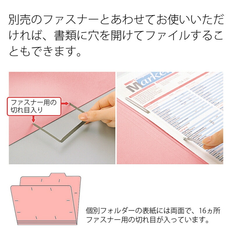プラス(PLUS) カットフォルダー マチなし 2山 A4-E ピンク FL-062IF 87