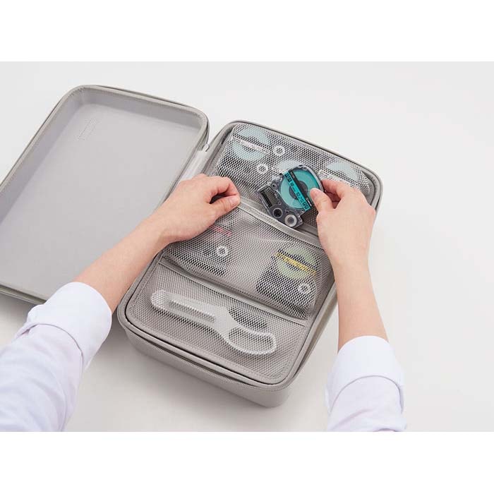 KING JIM テプラ　PRO SR707 クリーニング　ケース　トリマー キングジム＜KING JIM＞ 「テプラ」PROセミハードケース グレー SR11B