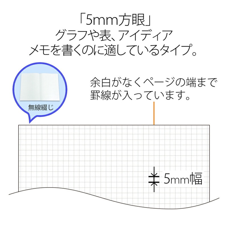 プラス(PLUS) ノート ノートブック 6号 セミB5 G罫 5mm 方眼 30枚