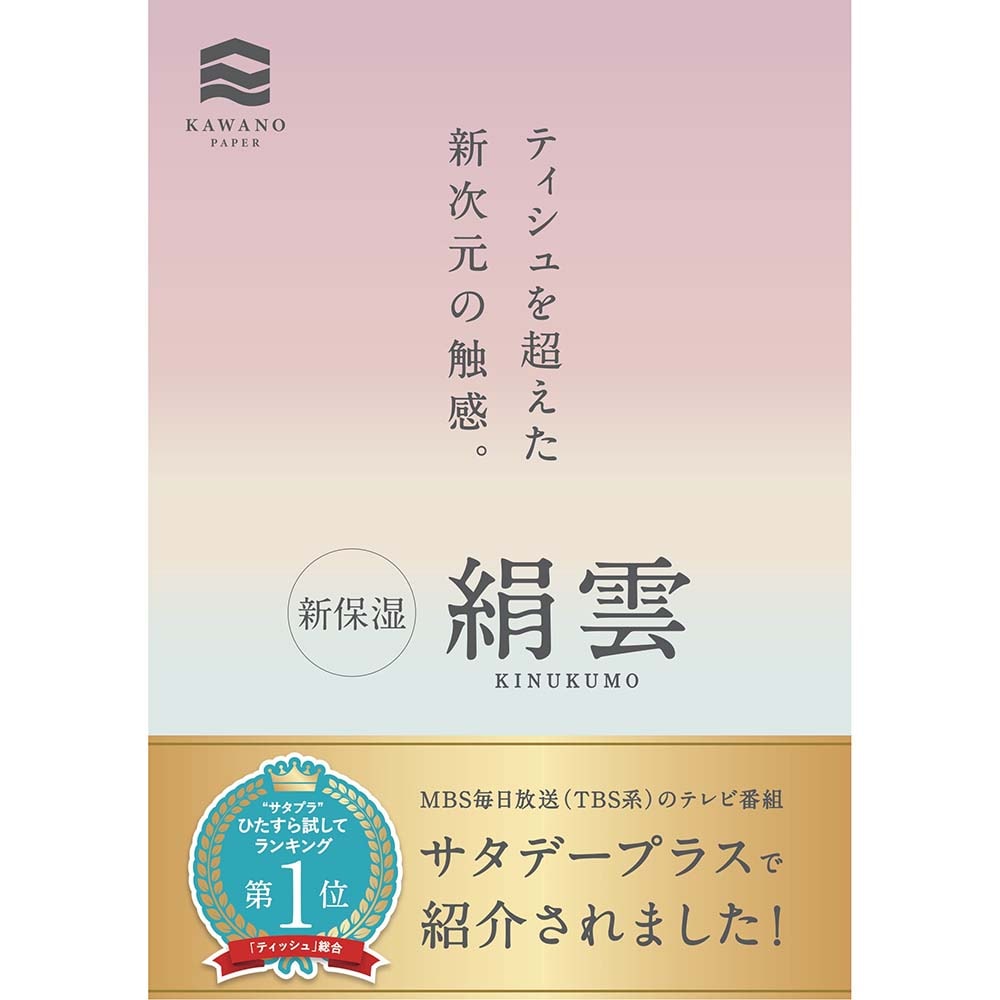 河野製紙 kawano 新保湿ティシュ 絹雲 3枚重ね 130組×3P 10個セット