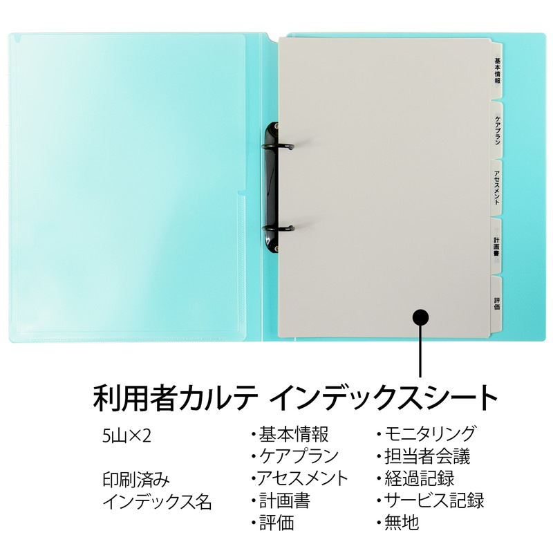 プラス(PLUS) たすけあ 利用者カルテ 2穴リングファイル A4背厚33mm