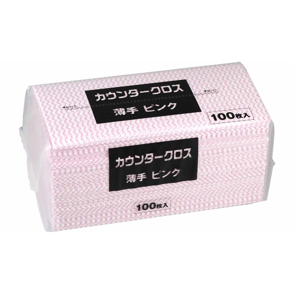 MISM カウンタークロス レギュラー ピンク 薄手100枚入り CW-100P