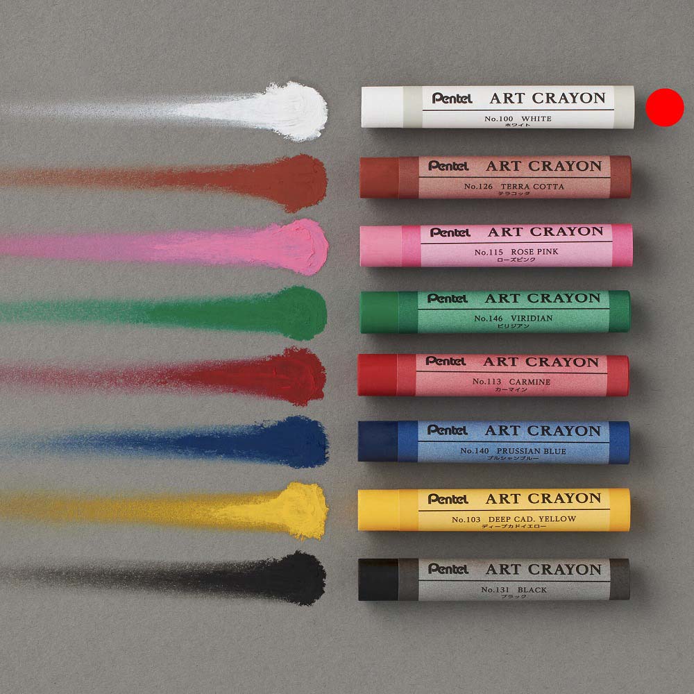 ぺんてる Pentel アートクレヨン 単色 ホワイト 10本セット PTACT100