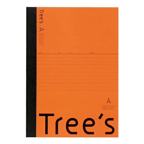 日本ノート スタンダードノート Tree's B5サイズ A罫30枚 オレンジ