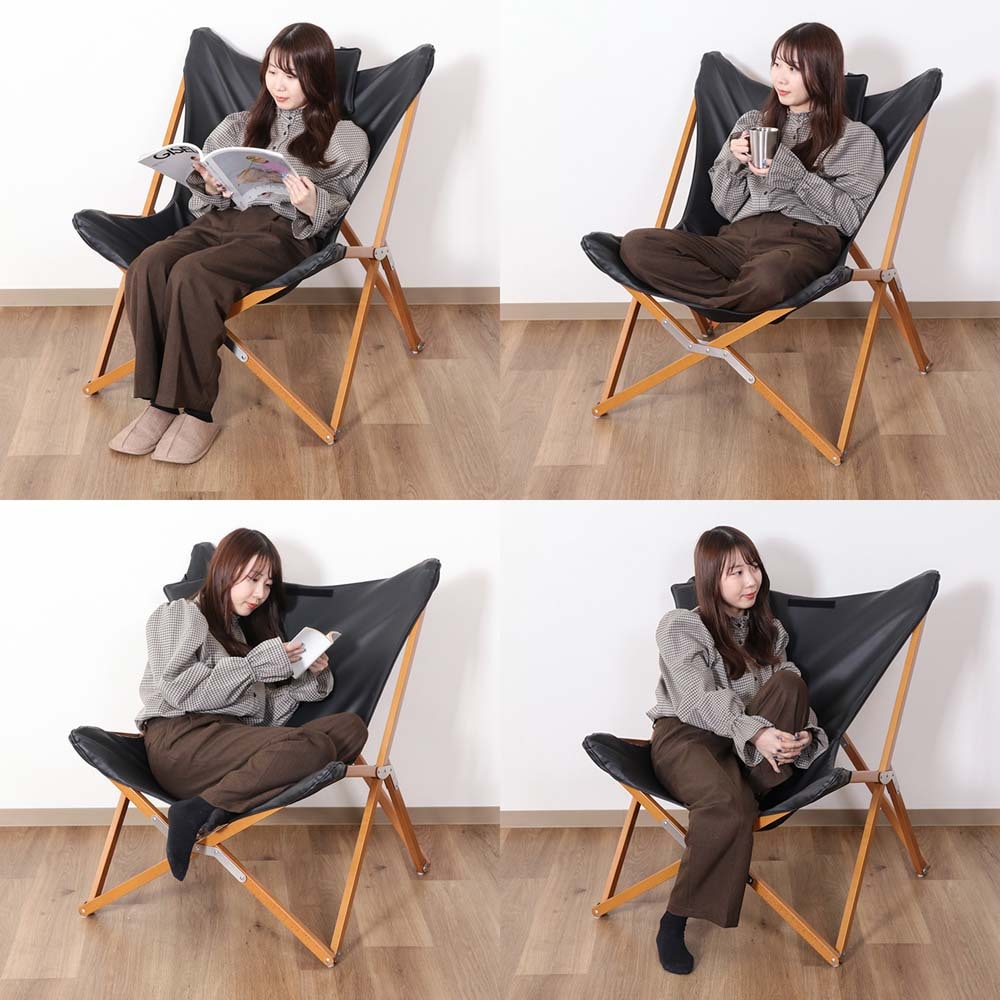 不二貿易 ラウンジチェア フロート ブラック 38532 | 家具・オフィス