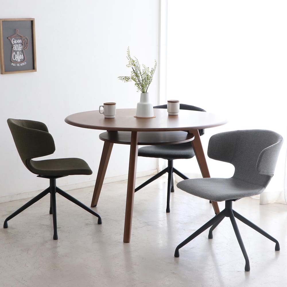 東馬 tohma レイド ラウンドチェア チャコールグレー 54683710