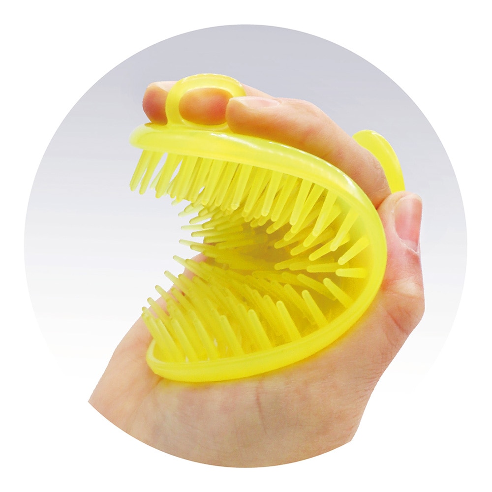 【単品20個セット】超やわらかフィット!!シャンプーブラシイエロー 松本金型(株)(代引不可)【送料無料】 松本金型 matsumotokanagata 超やわらかフィットシャンプーブラシ