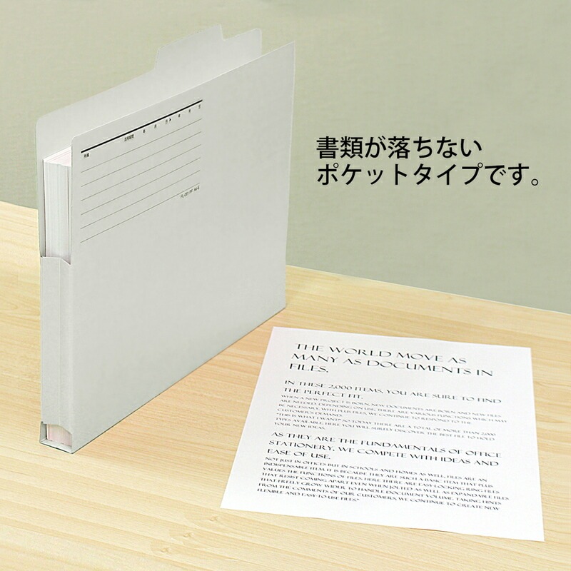 プラス(PLUS) 持ち出しフォルダー 古紙パルプ95％再生紙 A4-E グレー