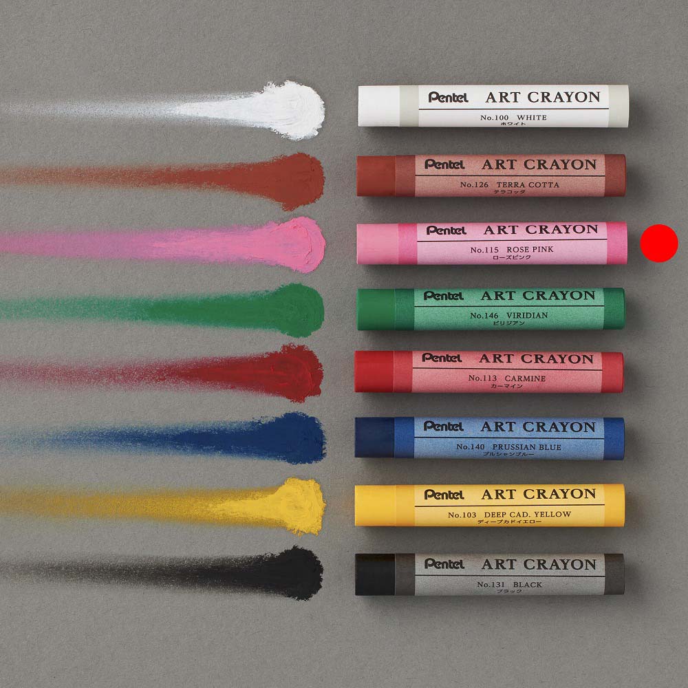 ぺんてる Pentel アートクレヨン 単色 ローズピンク 10本セット