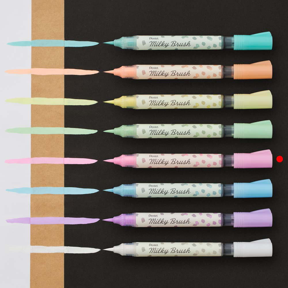 ぺんてる pentel ミルキーブラッシュ Milky Brush パステルピンク XGFH