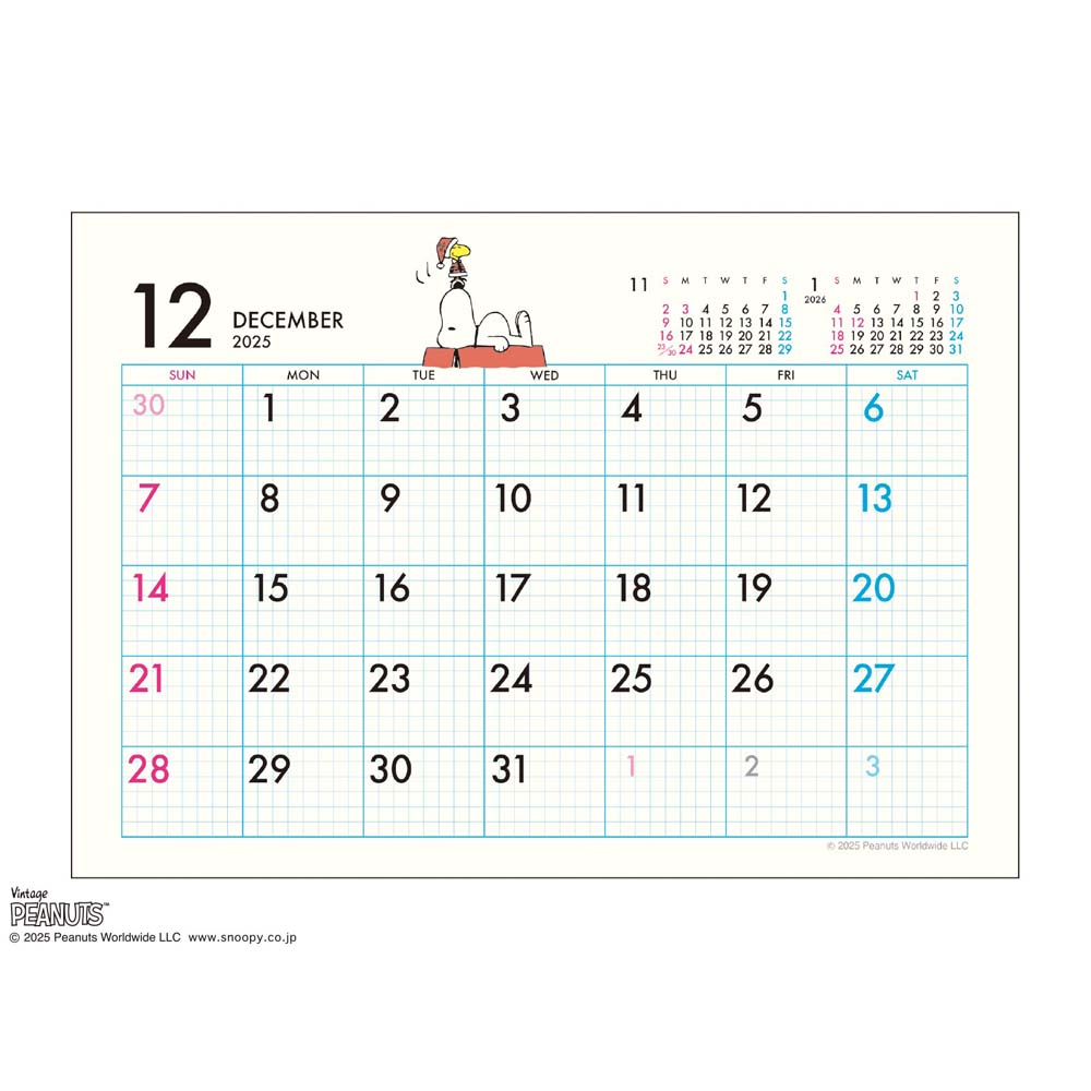 アートプリントジャパン 26年 カレンダー PEANUTS 卓上 エコ 1000136863 9月はじまり