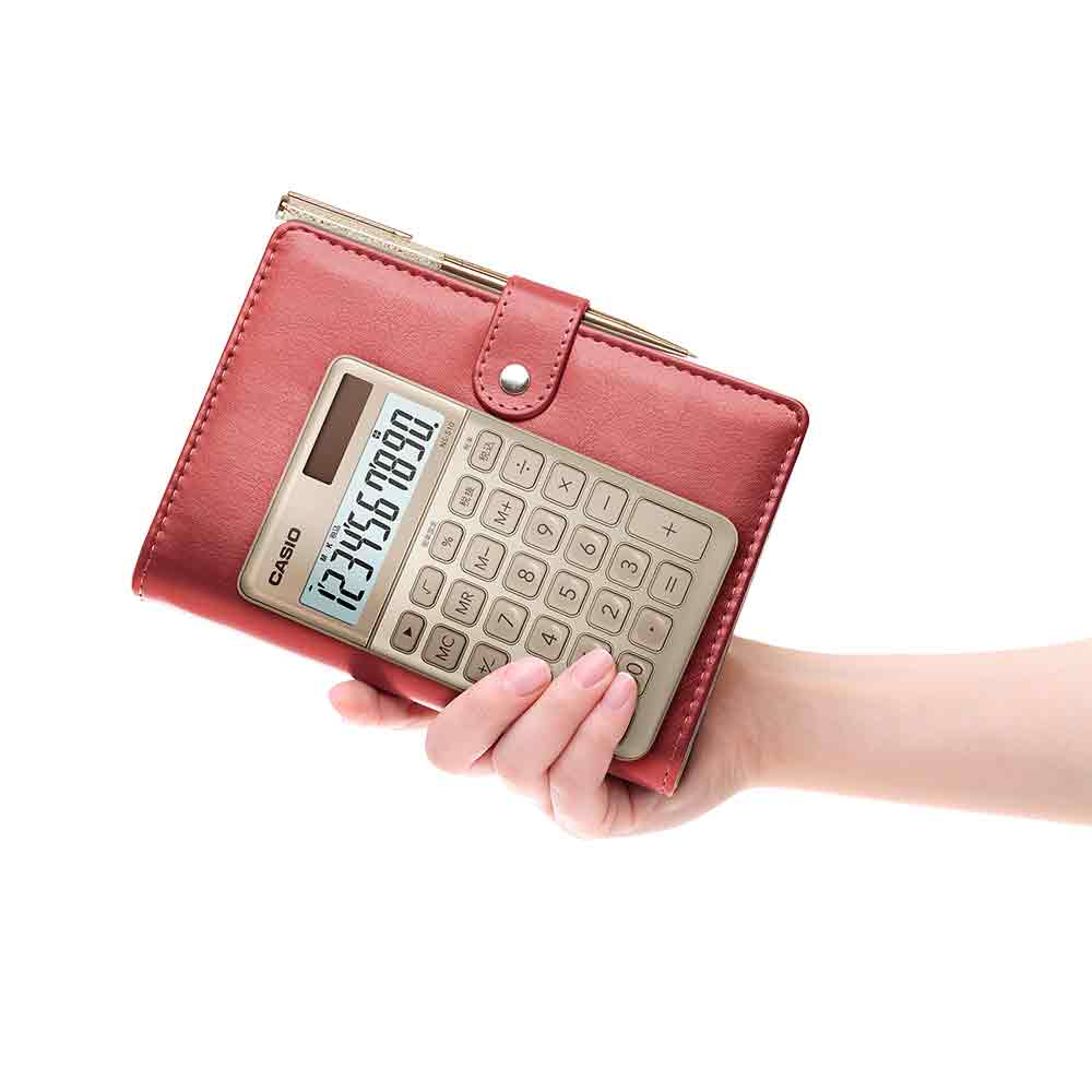 ＜CASIO＞カシオ 大判手帳サイズ電卓10桁 NS-S10-BK-N