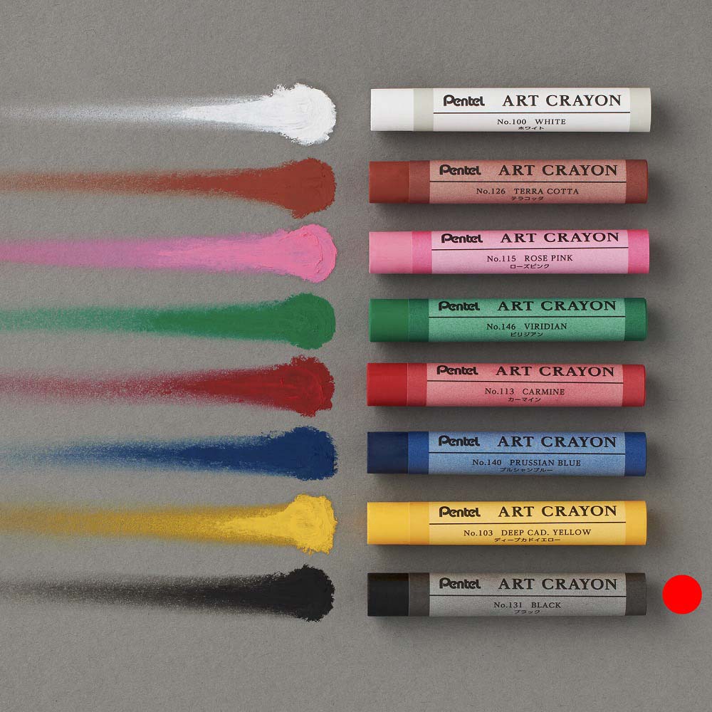 ぺんてる Pentel アートクレヨン 単色 ブラック 10本セット PTACT131