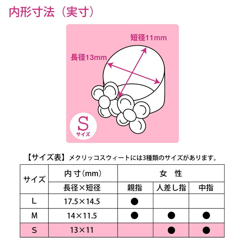 プラス PLUS 指サック メクリッコ スイート Sサイズ 3個入 フラワー2 KM-301SB-3 35-912 Sweet Flower