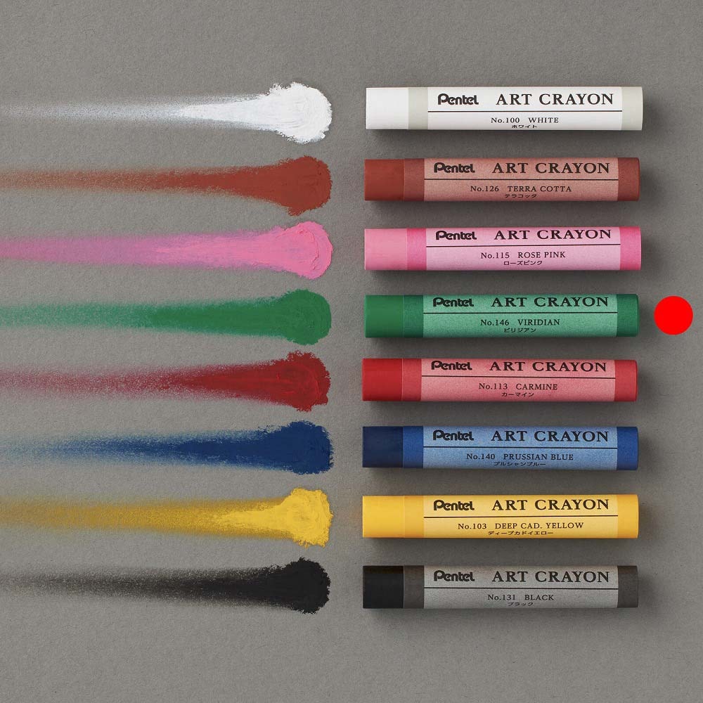 ぺんてる Pentel アートクレヨン 単色 ビリジアン 10本セット PTACT146