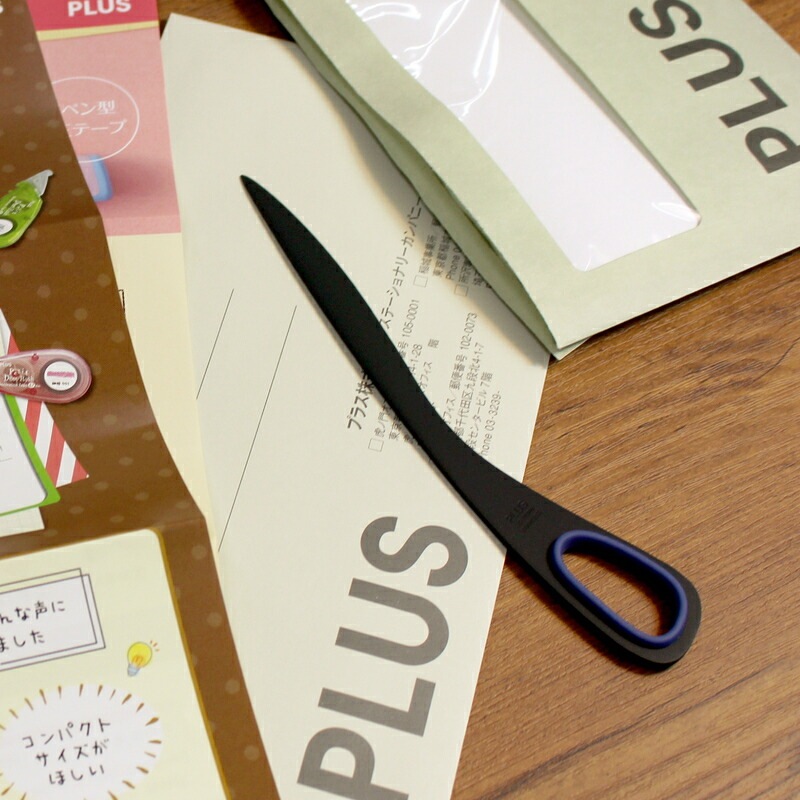 プラス(PLUS) ペーパーナイフ ステンレス ブルー SC-170PB 34-780