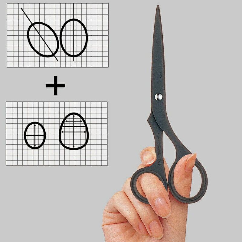 プラス(PLUS) はさみ ステンレス鋏 ツイストリング フッ素コート