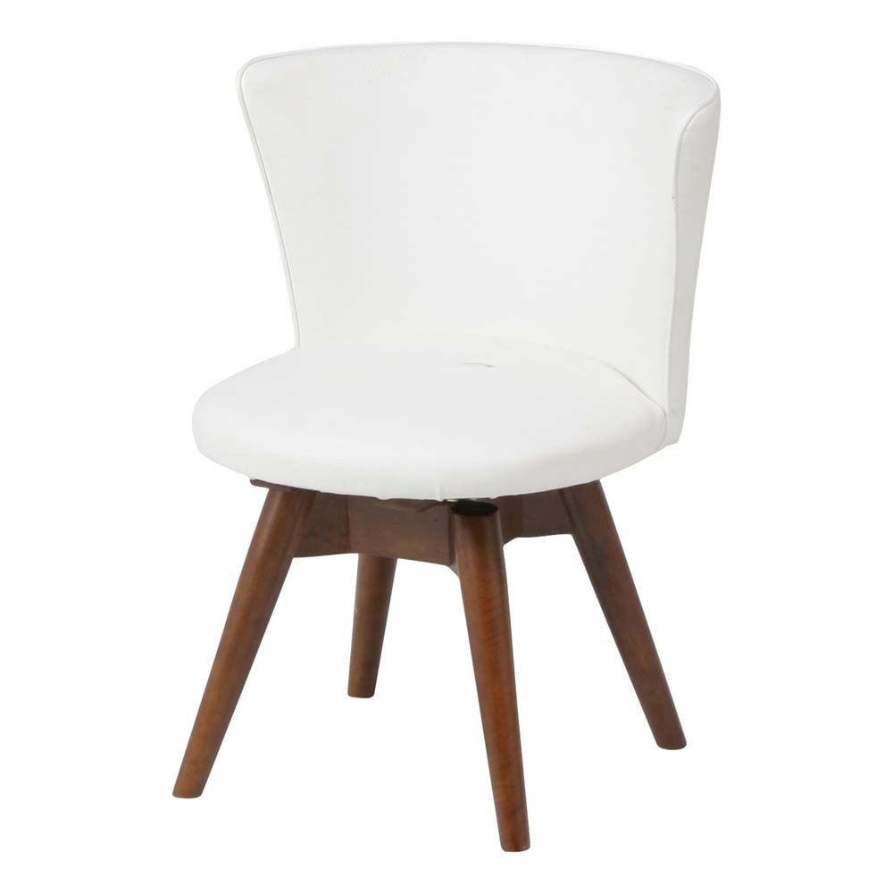 ホワイトクラシックダイニングチェア② 2脚セット】［幅49/座面高44］ダイニングチェア PVCレザー タモ