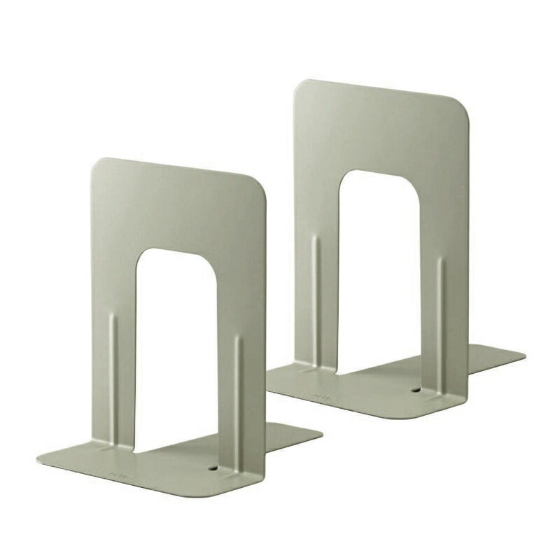 プラス(PLUS)ブックエンド 本立 Mサイズ エルグレー BS-202　36-334