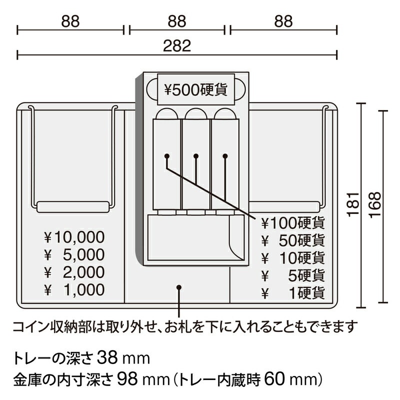 送料無料】プラス 金庫 電子ロック 手提金庫 Sサイズ グレー CB-030HL