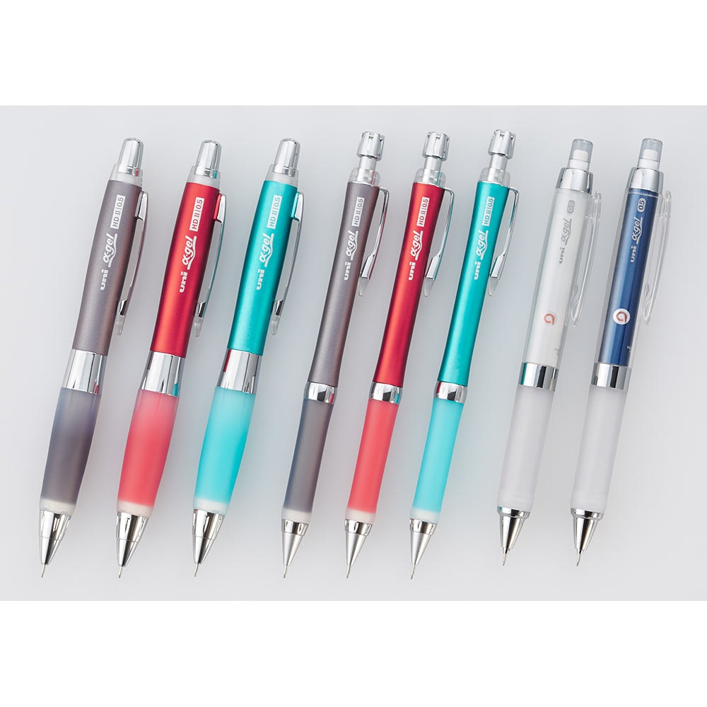 三菱鉛筆＞ アルファゲルシャープペン 細軸 0.5mm ガンメタリック