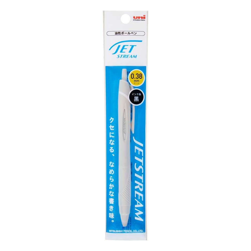 三菱鉛筆 uni ジェットストリーム 0.38mm ライトグレー軸 黒インク SXN150381P.37 極細 油性ボールペン JETSTREAM