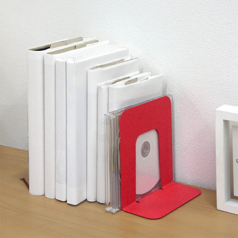 プラス(PLUS)ブックエンド 本立 Sサイズ ピンク BS-203 36-342