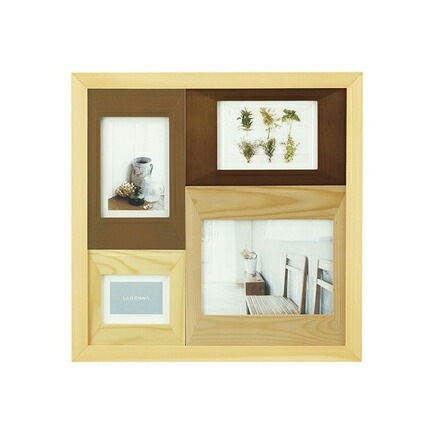 KING JIM＜キングジム・ラドンナ＞ カラーウッドフォトフレーム　４０ナチュラル　CW33-40-NT