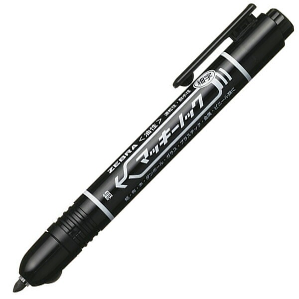 ブラッキー ゼブラ 油性マーカー マッキーノック 細字 黒 P-YYSS6-BK | 全商品