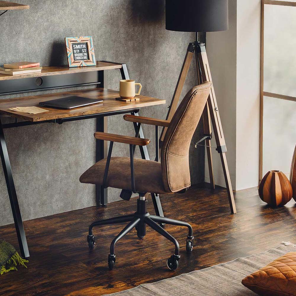 東馬 tohma TMレトラ デスクチェア ブラウン 54684830 | 家具