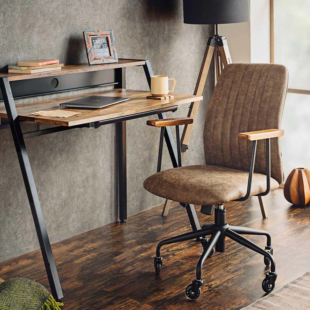 東馬 tohma TMレトラ デスクチェア ブラウン 54684830 | 家具