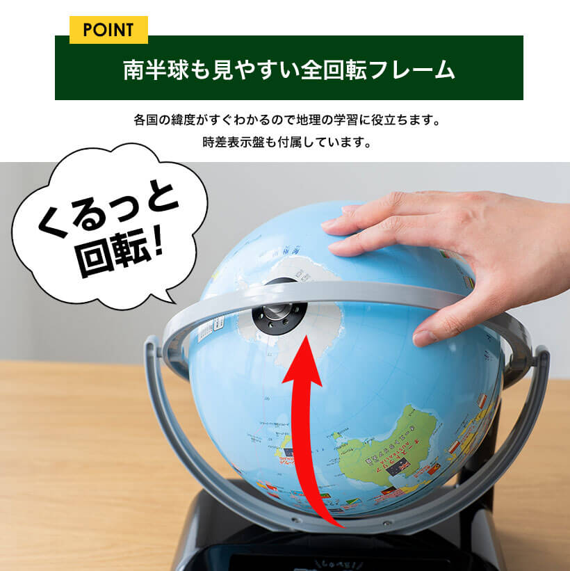 レイメイ藤井 しゃべる国旗付き地球儀 OYV403 球径25cm 学習
