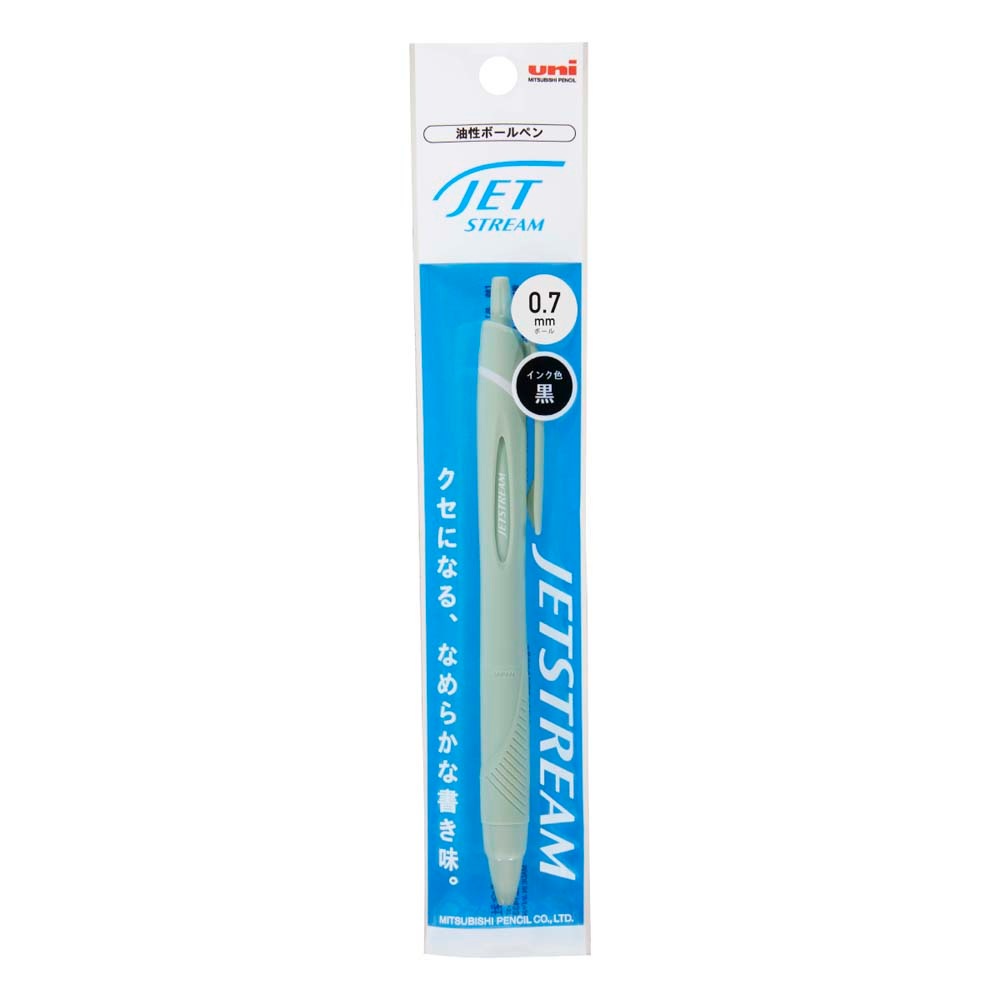 三菱鉛筆 uni ジェットストリーム 0.7mm ソフトグリーン軸 黒インク SXN150071P.52 中字 油性ボールペン JETSTREAM