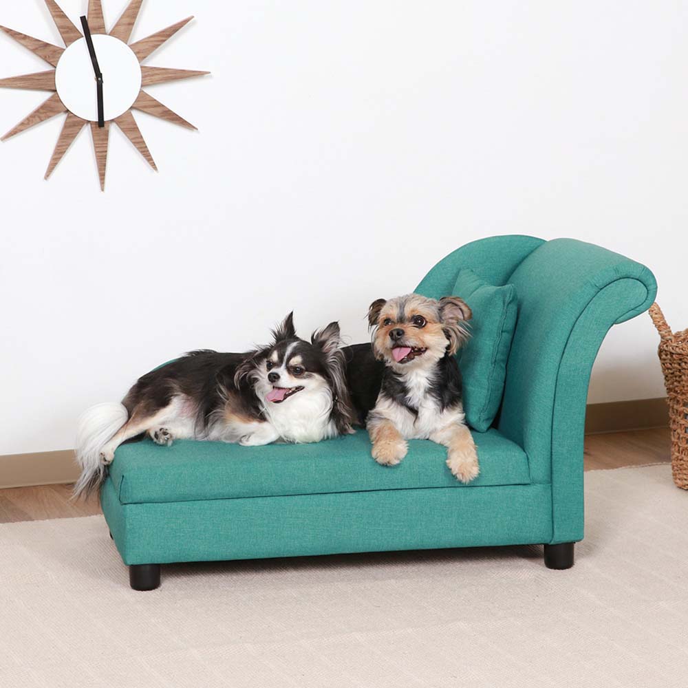 不二貿易 ペットカウチソファ(クッション付き) グリーン 45230 | 全