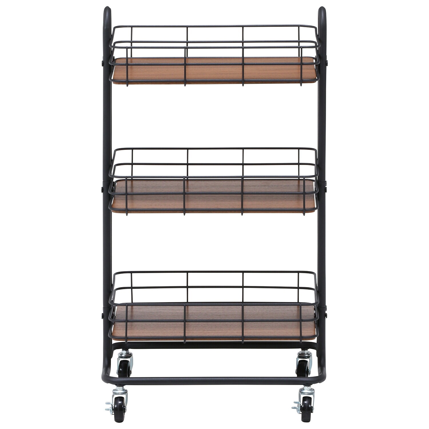 #新品・数量限定#キッチンワゴン3段　高性能 不二貿易 キッチンワゴン 3段バスケット 丈夫なスチールフレーム付き