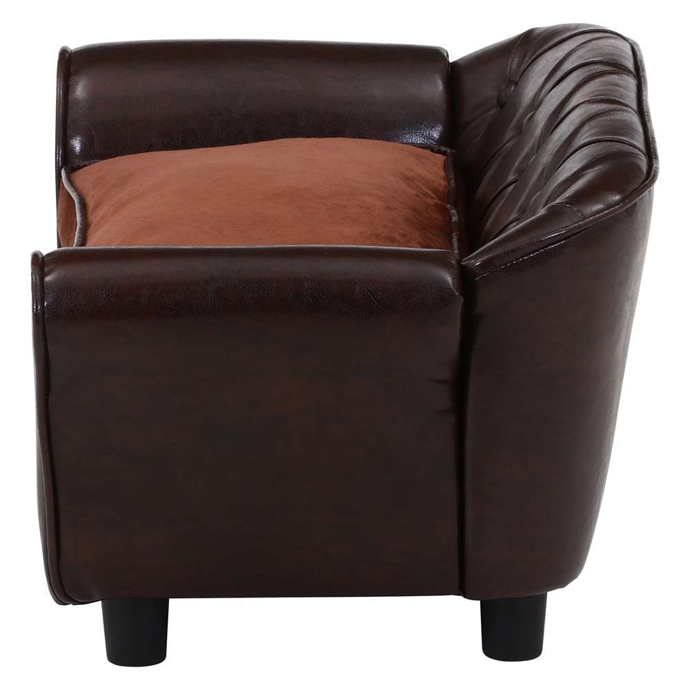 不二貿易 ペットカウチソファ(チェスターフィールド風) ブルー 45232