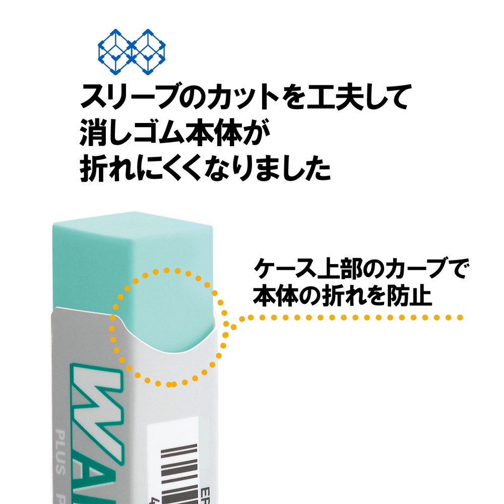 プラス PLUS 消しゴム ダブルエアイン もっとあんしん グリーン ER