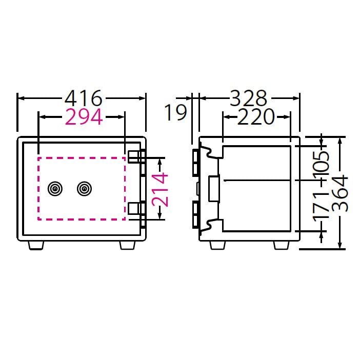 【開梱設置無料】エーコー 家庭用小型耐火金庫 STANDARD BES-9K2 (ダブルシリンダー式) A4横対応 30分耐火 21.6L 25kg 地震 災害 防災