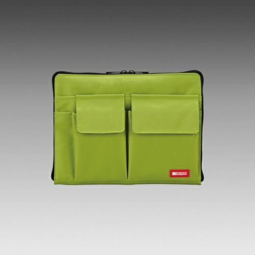 （まとめ）リヒトラブ バック・イン・バッグ A4黄緑 A-7554-6 1個〔×5セット〕