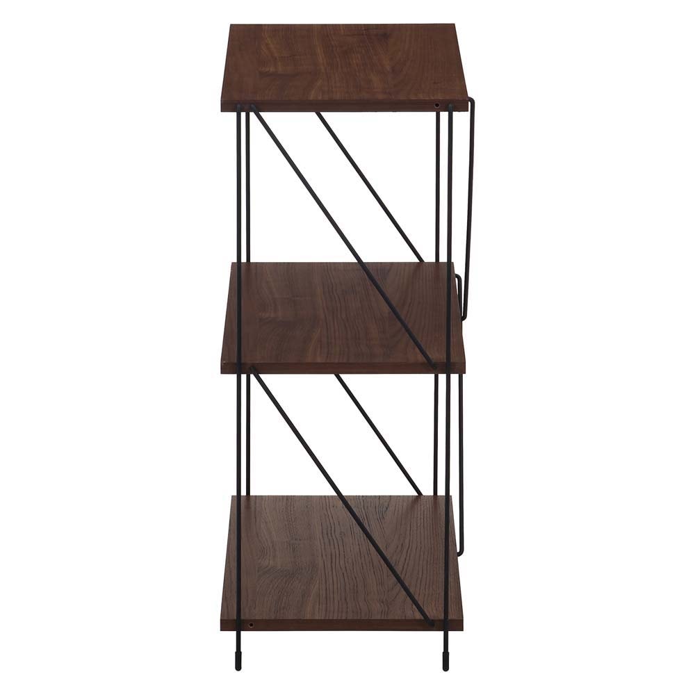 不二貿易 EZBO ワイヤーラック 3段 60幅 ミドルブラウン 77541 | 全