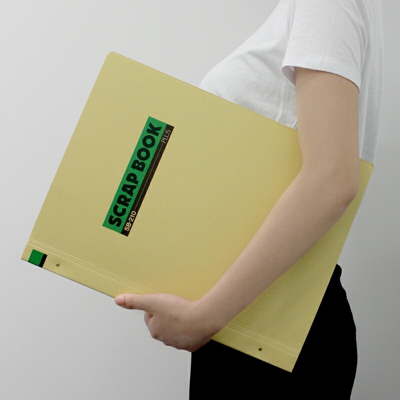 プラス(PLUS) スクラップブック 両面クラフト紙表紙 B4-S 中紙30枚 SB